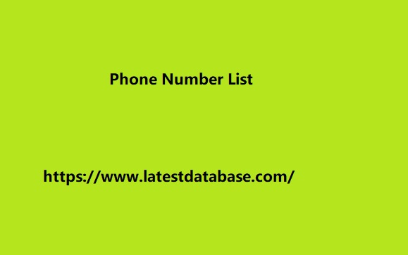 Phone Number List